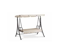 Linea Garden Friend Dondolo a Letto Bali in Acciaio Verniciato Telo in Poliestere 180 gr/m² Colore Beige