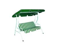 Garden Friend Dondolo A 3 Posti struttura in acciaio seduta e copertura in poliestere portata massima 210 kg a righe verdi