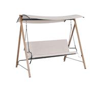 Dondolo da giardino moderno in acciaio con tettoia in poliestere oscillante Beig