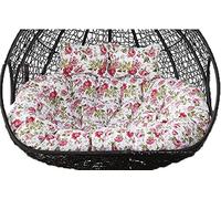 Dondolo doppio in vimini con cuscini per 2 persone, perfetta amaca sospesa per patio, giardino, balcone, relax e comfort