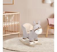 Dondolo Giocattolo a Forma di Asino per Bambini 18-36 in Legno di Pioppo e Peluche Grigio, Suoni Realistici Description:Trasformala cameretta dei tuoi bambini in un mondo magico, in cui tutto è possib