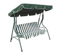 Dondolo Green con Cuscini 170x110x153 h cm in Acciaio Verde