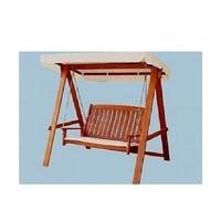 DONDOLO IN LEGNO IMPRESSION VIET TRATTATO CON CUSCINI E RACCORDERIA IN OTTONE