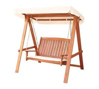 VivaGarden Dondolo da Giardino in Legno 3 Posti 166x123x164h cm colore Naturale - VIV531265