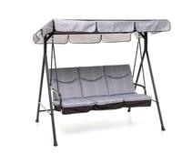 Dondolo madagascar 3 posti di colore antracite altalena per esterno arredo