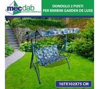 Dondolo Per Bimbo con Struttura in Acciaio e Telo in Poliestere Garden De Luxe