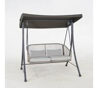 Dondolo Saoma 2 Posti Brown con Tettuccio Parasole - Relax e Comfort per Due Persone