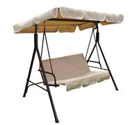 Dondolo SORRENTO in metallo cuscini marrone 3 posti cm 170x115x152 h OFFERTA