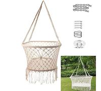 Dondolo sospeso per neonati e bambini, corda intrecciata in cotone, decorazione bianca per cameretta dei bambini, accessori inclusi