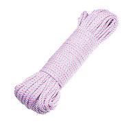 DonDon Corda Paracord in Nylon Lunga 30 Metri per bricolage e attività all'Aria Aperta Spessore 4 mm 7 Fili Bianco-Rosso-Blu