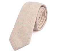 DonDon cravatta stretta da uomo 6 cm cotone - arancio pastello