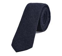 DonDon cravatta stretta da uomo 6 cm cotone - blu notte