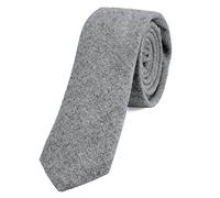 DonDon cravatta stretta da uomo 6 cm cotone - grigio chiaro