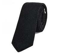 DonDon cravatta stretta da uomo 6 cm cotone - nero