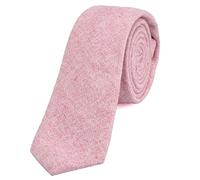 DonDon cravatta stretta da uomo 6 cm cotone - rosa pastello