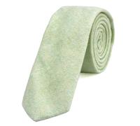 DonDon cravatta stretta da uomo 6 cm cotone - verde pastello