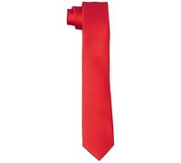 DonDon cravatte da uomo fatte a mano aspetto di seta 6 cm Rosso