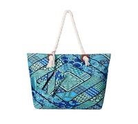DonDon Grande borsa da spiaggia idrorepellente con cerniera Borsa a tracolla Shopper Ethno