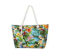 DonDon Grande borsa da spiaggia idrorepellente con cerniera Borsa a tracolla Shopper Fiori del Sud Pacifico