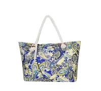 DonDon Grande borsa da spiaggia idrorepellente con cerniera Borsa a tracolla Shopper Modello Paisley colorato