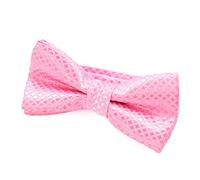 DonDon Papillon bambino e Ragazzo Ragazzi annodato e regolabile 9 x 4,5 cm rosa lucido con punti d'argento