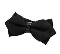 DonDon Papillon da uomo pizzo vintage con cinturino già collegato e regolabile nero