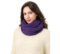 DonDon sciarpa Donna invernale scaldacollo sciarpa di lana Sciarpa lavorata a maglia - Viola