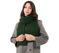 DonDon sciarpa Donna invernale sciarpa di lana Sciarpa lavorata a maglia - Verde scuro