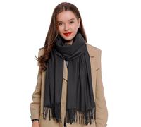 DonDon Sciarpa Donna Invernale Sciarpa Inverno Scialle Stola morbida e calda 185 x 65 cm - antracite