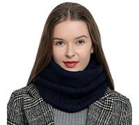 DonDon Sciarpa Donna Invernale Sciarpa Inverno Tubo Sciarpa di lana Loop Tube - blu scuro