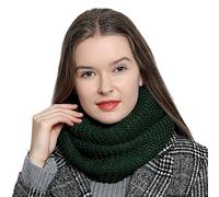 DonDon Sciarpa Donna Invernale Sciarpa Inverno Tubo Sciarpa di lana Loop Tube - verde