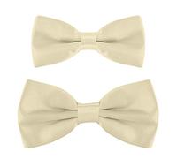 DonDon set papillon abbinati padre-figlio, già annodati e regolabili - Beige