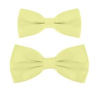 DonDon set papillon abbinati padre-figlio, già annodati e regolabili - Giallo Chiaro