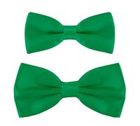 DonDon set papillon abbinati padre-figlio, già annodati e regolabili - Verde