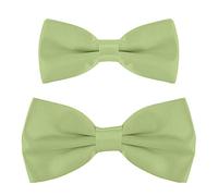 DonDon set papillon abbinati padre-figlio, già annodati e regolabili - Verde Lime