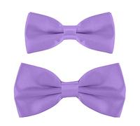 DonDon set papillon abbinati padre-figlio, già annodati e regolabili - Viola
