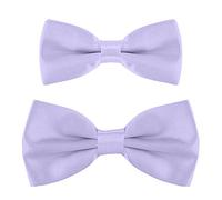 DonDon set papillon abbinati padre-figlio, già annodati e regolabili - Viola Pastello