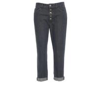 Dondup, ,Jeans ,Donna ,Nero ,W28 Koons Pantaloni in Nappa a Gamba Larga