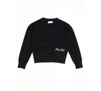 Dondup maglia bambina con logo ricamato nero 10a