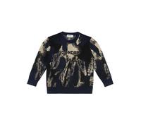 Dondup maglia bambino in fantasia con logo blu beige