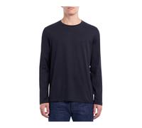 Dondup - Magliette a maniche lunghe in jersey di cotone con logo D - - Tops - Uomo - Nero - S