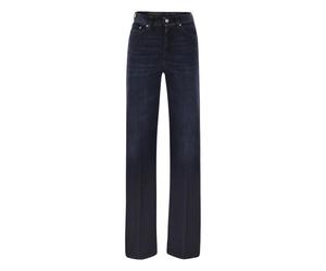 Dondup - Pantaloni a gamba larga a vita alta Amber - - Jeans - Donna - Blu - W28