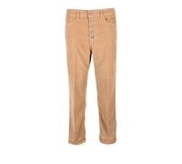 Dondup - Pantaloni in misto cotone con gamba stretta - - Trousers - Donna - Beige - W32