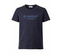 Dondup T-shirt bambino in cotone con logo blu