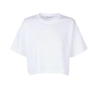 Dondup - T-shirt Cropped Effetto Used - - Tops - Donna - Bianco - M