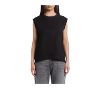 Dondup - T-shirt girocollo regular in jersey - -Tops -Donna -Nero -M