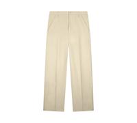 Dondup, ,Trousers ,Donna ,Beige ,W29 Pantaloni Twill Ampia Gamba in Viscosa e Lino