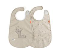 Done by Deer ™ Bavaglino con chiusura in velcro, 2 pezzi, Lalee beige