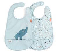 Done By Deer Set da Due Bavaglini Impermeabili con Tasca Elphee Blu