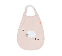 Done by Deer Bavaglino da rivestire, impermeabile, con tasca di raccolta e certificato Oeko-Tex, Tiny Farm Rosa, 35 x 26,5 cm